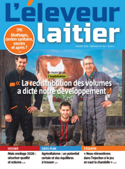 Couverture du magazine Eleveur laitier
